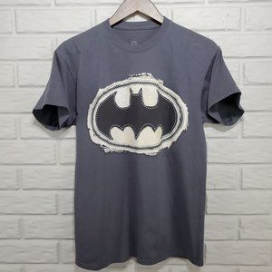 DC Comics Youth Size M Dark‎ Gray Batman Graphic Print Short Sleeved T-Shirt